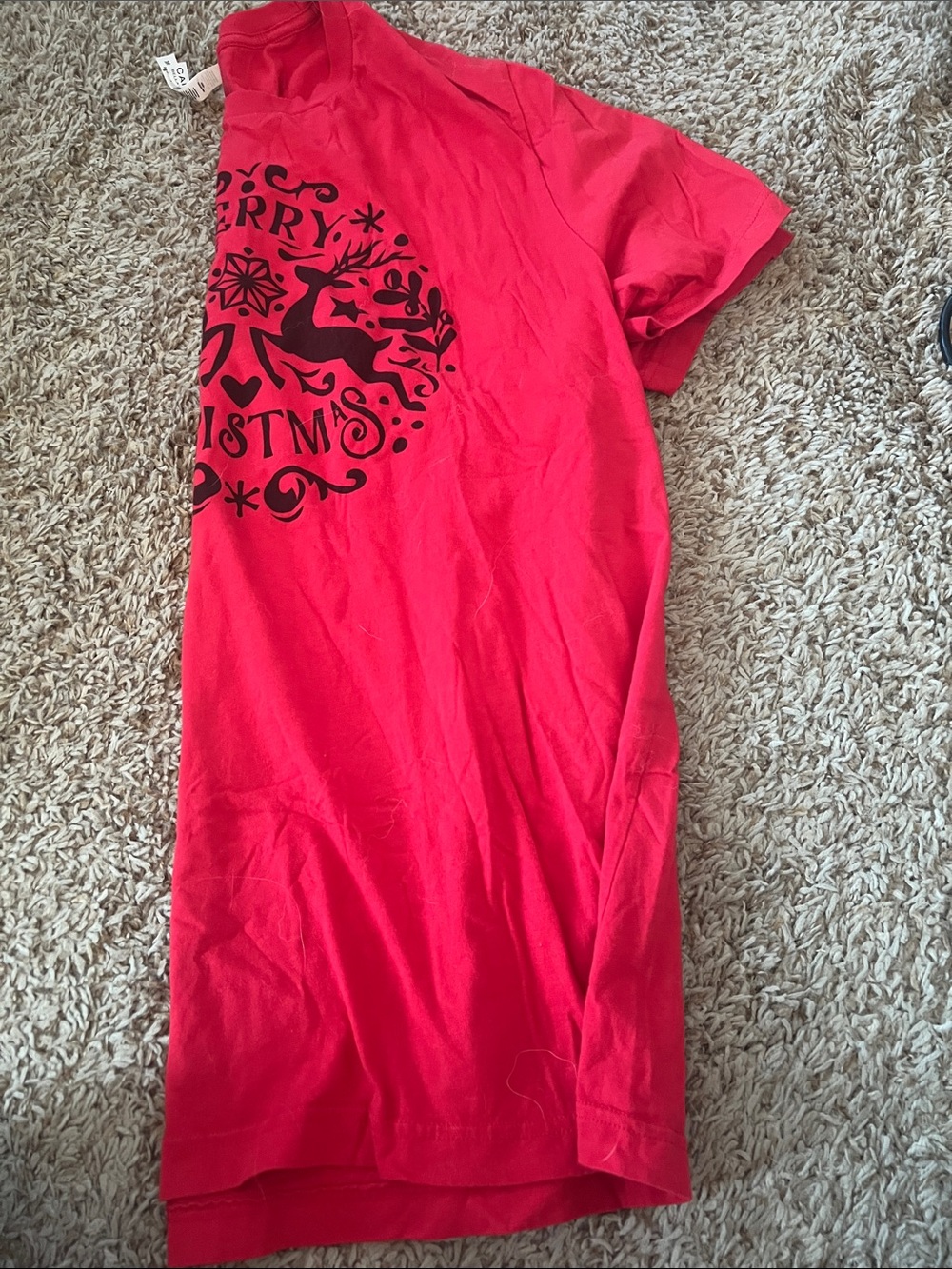 Red Merry Christmas Graphic T-Shirt - Unbranded - Picture 2 of 3